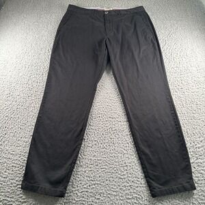 Perk Pants Mens 36x30 Slim‎ Fit Stretch Chino Black Straight Leg Casual Workwear